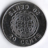 Монета 20 центов. 2005 год, Соломоновы острова.