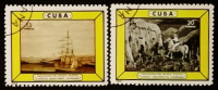 Набор почтовых марок  (2 шт.). "Открытие почтового музея". 1965 год, Куба.