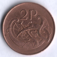 Монета 2 пенса. 1971 год, Ирландия.