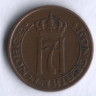 Монета 1 эре. 1914 год, Норвегия.