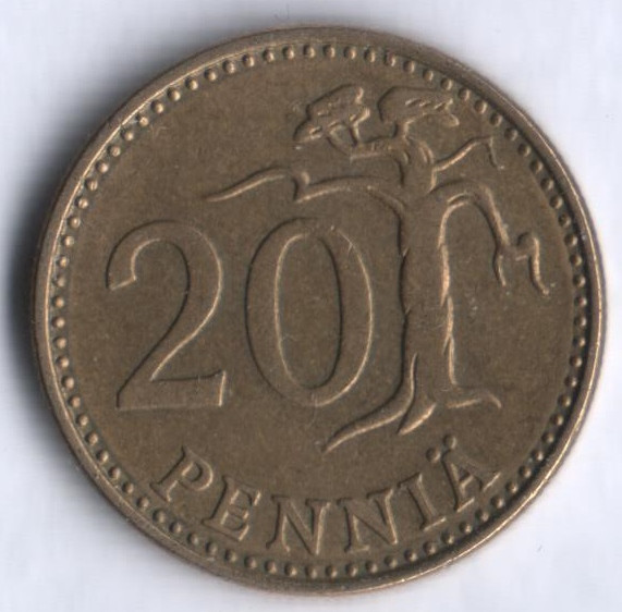 20 пенни. 1981 год, Финляндия.