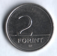 Монета 2 форинта. 1996 год, Венгрия.