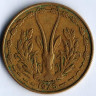 Монета 25 франков. 1975 год, Западно-Африканские Штаты.