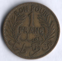 1 франк. 1926 год, Тунис (протекторат Франции).