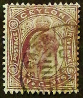 Почтовая марка (5 c.). "Король Эдуард VII". 1904 год, Цейлон.