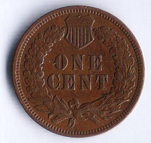 Монета 1 цент. 1900 год, США.