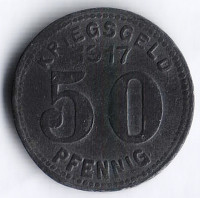 Нотгельд 50 пфеннигов. 1917 год, Эльберфельд.