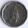 Монета 5 песо. 1962 год, Аргентина.
