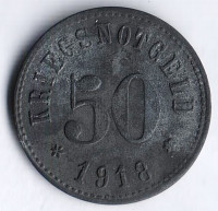 Нотгельд 50 пфеннигов. 1918 год, Бад-Родах.