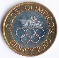 Монета 200 эскудо. 2000 год, Португалия. Летние Олимпийские Игры "Сидней-2000".
