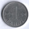 1 пенни. 1974 год, Финляндия.