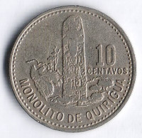 Монета 10 сентаво. 1979 год, Гватемала.