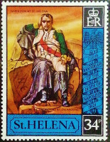 Почтовая марка (34 p.). «Наполеон на Острове Святой Елены», Поль Деларош. 1971 год, Остров Святой Елены.