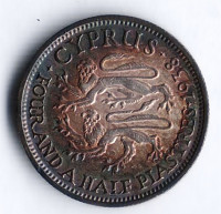 Монета 4-1/2 пиастра. 1938 год, Кипр.