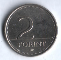 Монета 2 форинта. 1997 год, Венгрия.