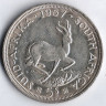 Монета 5 шиллингов. 1957 год, Южная Африка.