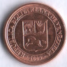 Монета 1 сентимо. 2009 год, Венесуэла.