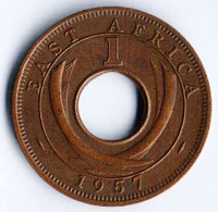 Монета 1 цент. 1957(H) год, Британская Восточная Африка.
