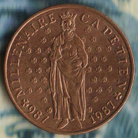 Монета 10 франков. 1987 год, Франция. Тысячелетие династии Капетингов.
