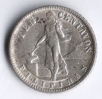 Монета 10 сентаво. 1945(D) год, Филиппины.