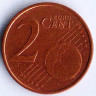 Монета 2 цента. 2000 год, Нидерланды.