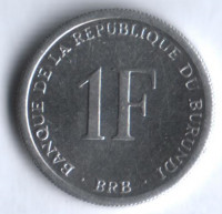 Монета 1 франк. 2003 год, Бурунди.
