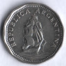 Монета 5 песо. 1963 год, Аргентина.