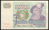 Бона 5 крон. 1978 год, Швеция.