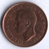 Монета 1/2 пенни. 1951(p) год, Австралия.