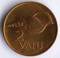 Монета 2 вату. 2002 год, Вануату.