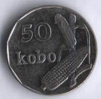Монета 50 кобо. 2006 год, Нигерия.