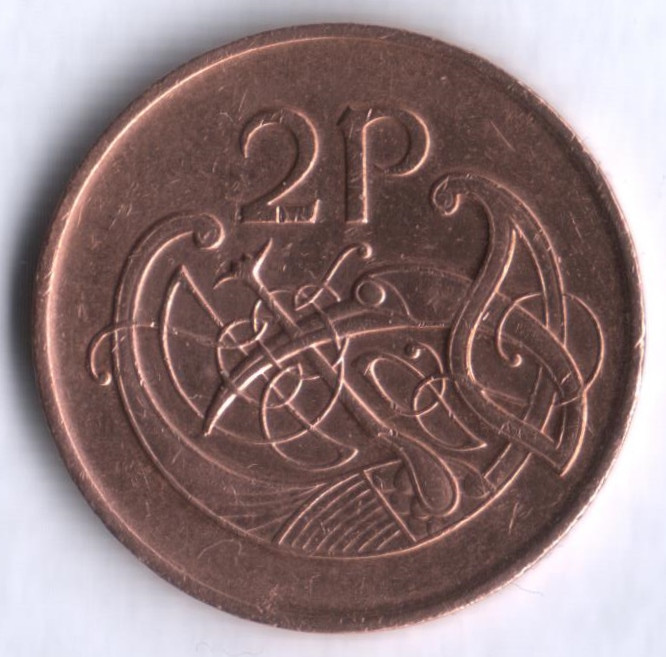 Монета 2 пенса. 1985 год, Ирландия.