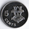 Монета 5 центов. 2005 год, Соломоновы острова.