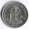 Монета 5 центов. 1998 год, Багамские острова.