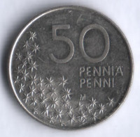 50 пенни. 1990 год, Финляндия.