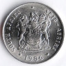 Монета 10 центов. 1986 год, ЮАР.