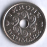 Монета 1 крона. 1996 год, Дания. LG;JP;A. 