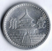 Монета 1 цзяо. 1942 год, Временное правительство Китайской Республики (японская оккупация).