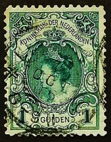 Почтовая марка. "Королева Вильгельмина". 1899 год, Нидерланды.