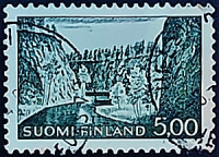 Почтовая марка (5 m.). "Ристикаллио". 1964 год, Финляндия.