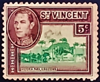 Почтовая марка (5 c.). "Король Георг VI". 1949 год, Сент-Винсент и Гренадины.