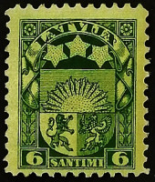 Марка почтовая. "Стандарт". 1931 год, Латвия.