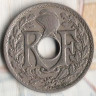 Монета 25 сантимов. 1927 год, Франция.