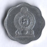 Монета 2 цента. 1975 год, Шри-Ланка.