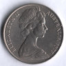 Монета 20 центов. 1975 год, Австралия.