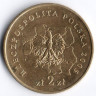Монета 2 злотых. 2005 год, Польша. Западно-Поморское воеводство.