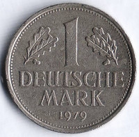 Монета 1 марка. 1979 год (J), ФРГ.