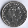 Монета 1 крона. 1977 год, Дания. S;B.