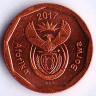 Монета 10 центов. 2017 год, ЮАР. Aforika Borwa.
