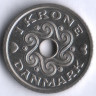 Монета 1 крона. 2003 год, Дания.